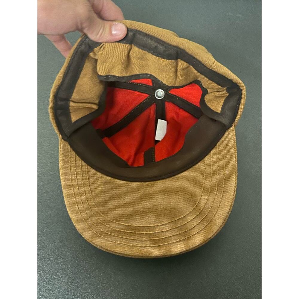 Vintage Carhartt S Tan Thermolite Ear Flap Winter Cap Quilted Lined Hat USA - Picture 4 of 10